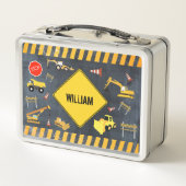 Lunch Box Camions de construction Machines lourdes Nom du ga (Dos)