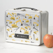 Lunch Box Camions et outils de construction d'excavateur Nom (En situation)