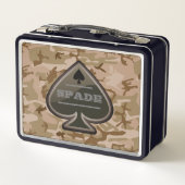 Lunch Box Camo de désert de spade personnalisé (Dos)