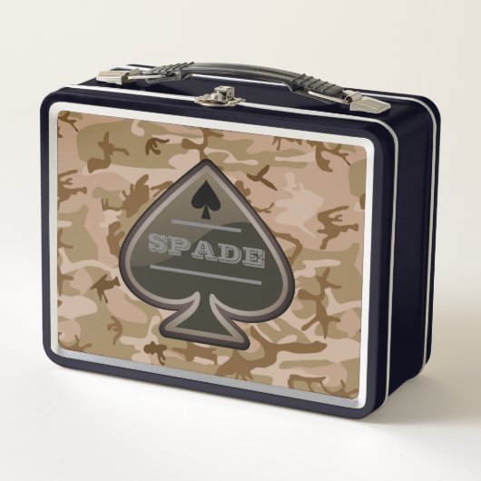 Lunch Box Camo de désert de spade personnalisé (Devant)