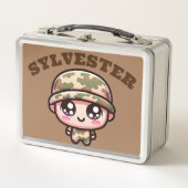Lunch Box Camouflage de l'armée de Cute Kawaii Monogramme su (Devant)
