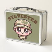 Lunch Box Camouflage de l'armée de Cute Kawaii Monogramme su (Dos)