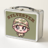 Lunch Box Camouflage de l'armée de Cute Kawaii Monogramme su (Devant)