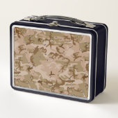 Lunch Box Camouflage Désert Avec Galets, Militaire, Armée (Devant)