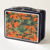 Lunch Box Camouflage orange et vert, Militaire, Armée (Devant)