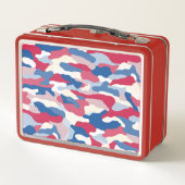 Lunch Box Camouflage rouge blanc et bleu (Dos)