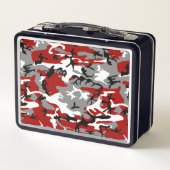 Lunch Box Camouflage rouge et gris, Militaire, Armée (Dos)