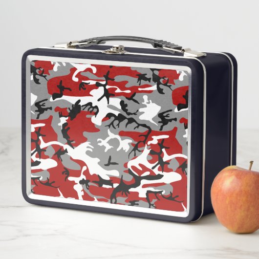 Lunch Box Camouflage rouge et gris, Militaire, Armée (En situation)
