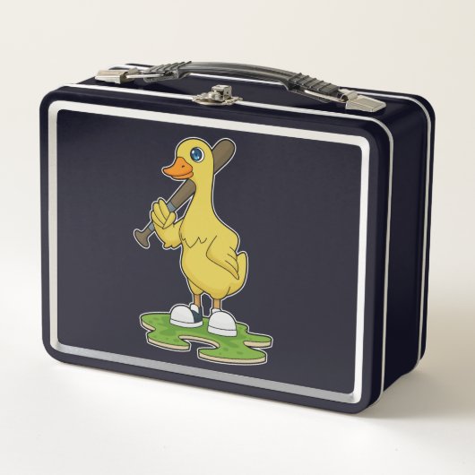 Lunch Box Canard au baseball avec batte de baseball (Devant)