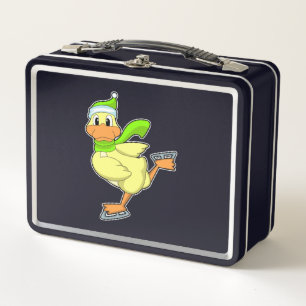 Lunch Box Canard au patinage sur glace avec patins sur glace