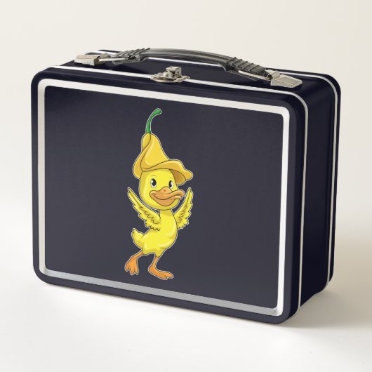 Lunch Box Canard avec Casquette Bell jaune (Devant)
