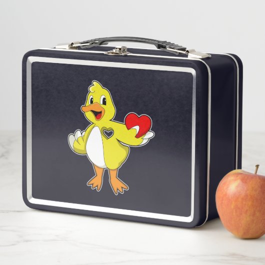 Lunch Box Canard avec coeur (En situation)