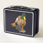 Lunch Box Canard comme patineur avec skateboard (Dos)