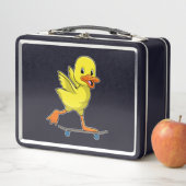 Lunch Box Canard comme patineur avec skateboard (En situation)