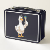 Lunch Box Canard comme peintre avec pinceau (Dos)