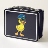Lunch Box Canard comme pilote avec casquette pilote (Devant)