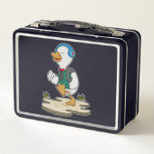 Lunch Box Canard comme randonneur avec sac à dos (Dos)