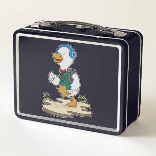 Lunch Box Canard comme randonneur avec sac à dos (Dos)