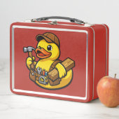 Lunch Box Canard en caoutchouc charpentier (En situation)