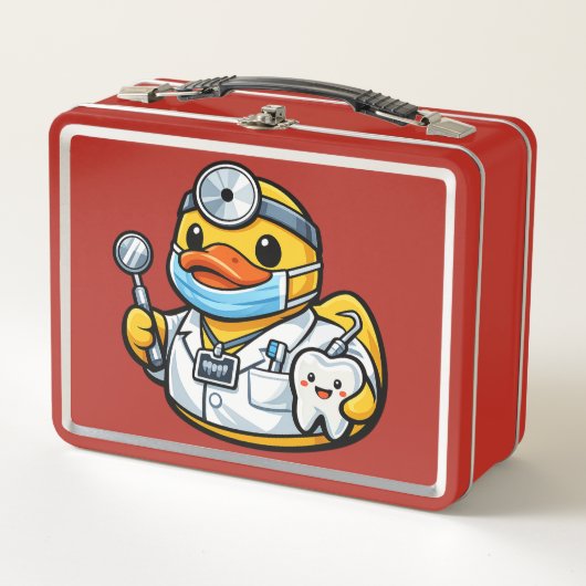 Lunch Box Canard en Caoutchouc Dentiste (Devant)
