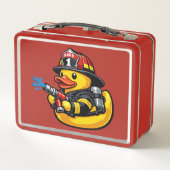 Lunch Box Canard en Caoutchouc Pompiers (Dos)