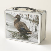 Lunch Box Canard gris sur la nuit du lac (Dos)