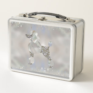 Lunch Box Caniche de luxe de perle et d'ormeau