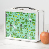 Lunch Box Cannes, hérons, lis : essaim vintage. (En situation)