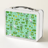 Lunch Box Cannes, hérons, lis : essaim vintage. (Dos)