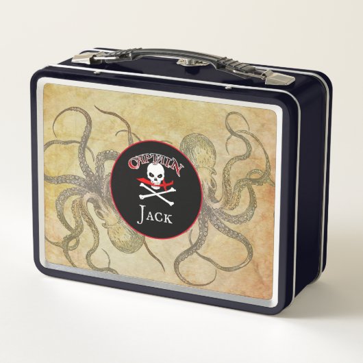 Lunch Box Capitaine pirate personnalisée (Dos)