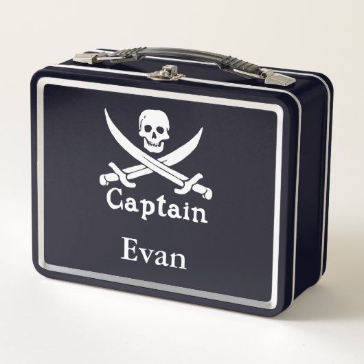 Lunch Box Capitaine pirate personnalisée (Devant)