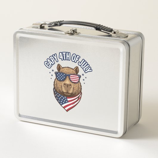 Lunch Box Capy 4 juillet Conception vectorielle de capybara (Devant)