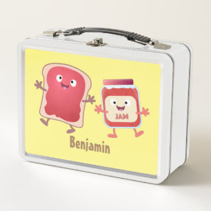 Lunch Box Caractères de dessins animés sur le pain et la con