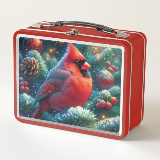 Lunch Box Cardinal de Noël/hiver (Devant)