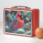 Lunch Box Cardinal de Noël/hiver (En situation)