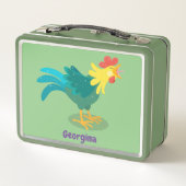 Lunch Box Caricature amusante du coq à rames (Dos)