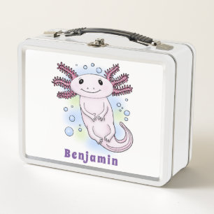 Lunch Box Caricature axolotl rose adorable