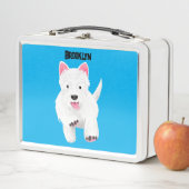 Lunch Box Caricature blanche de terrier de l'ouest (En situation)