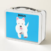 Lunch Box Caricature blanche de terrier de l'ouest (Dos)