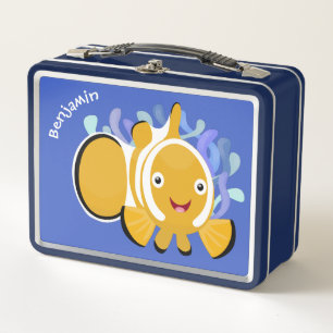 Lunch Box Caricature d'anénome de poisson clown joli