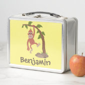 Lunch Box Caricature de bébé orangoutan joyeux (En situation)