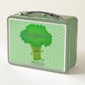 Lunch Box Caricature de brocoli dansant Cute kawaii (Dos)