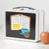 Lunch Box Caricature de café et de beignets (En situation)