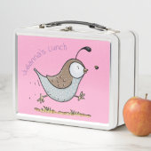 Lunch Box Caricature de caille californienne joliment exécut (En situation)