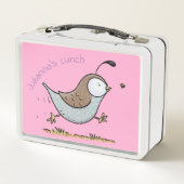 Lunch Box Caricature de caille californienne joliment exécut (Dos)