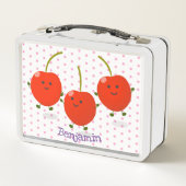 Lunch Box Caricature de cerises rouges à sauter mûr (Dos)