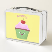 Lunch Box Caricature de cupcake joyeux (Dos)