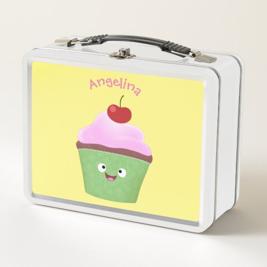 Lunch Box Caricature de cupcake joyeux (Devant)