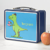 Lunch Box Caricature de dinosaure vert t rex (En situation)