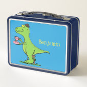 Lunch Box Caricature de dinosaure vert t rex (Dos)